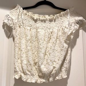 White off the shoulders top